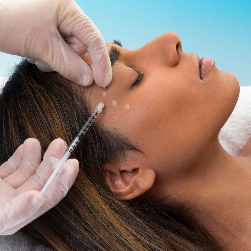 woman getting botox injections